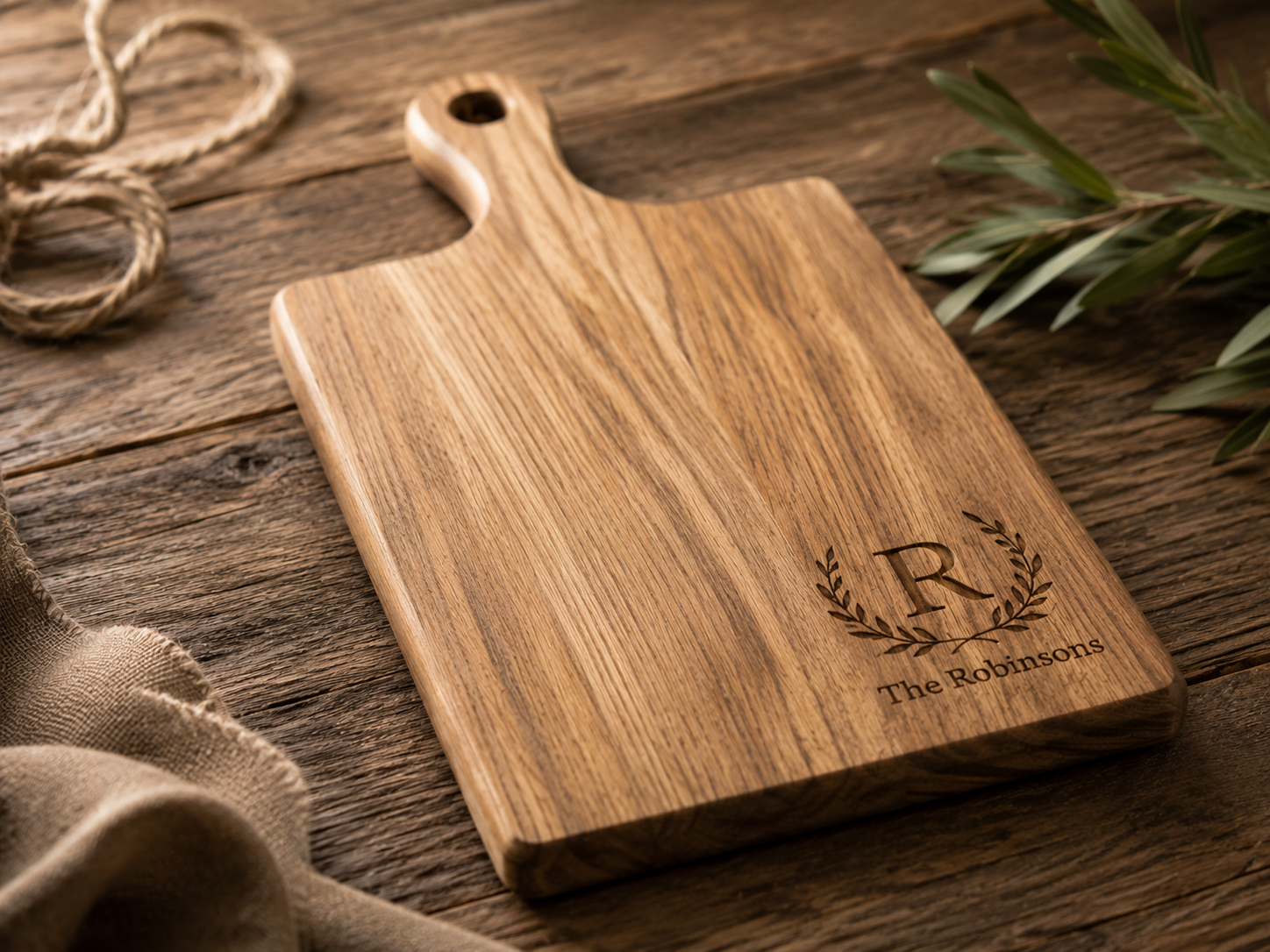 Personalised engraved wooden serving board gift